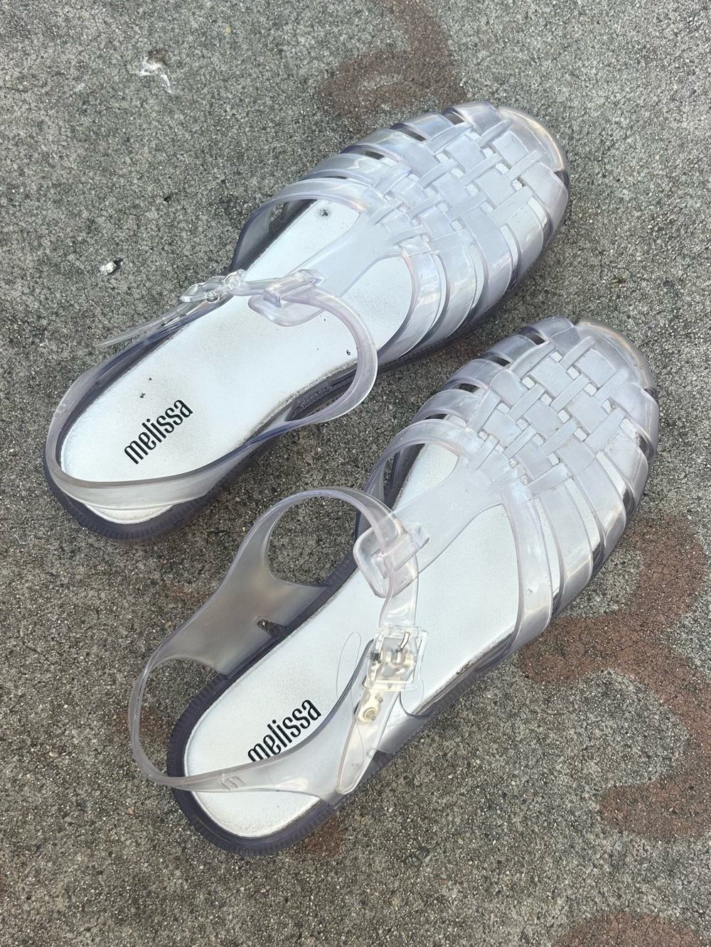 Melissa Clear Jelly Woven Sandals - Transparent/Clear